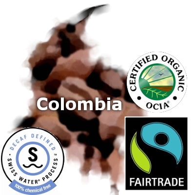 Colombian Fair Trade Organic Swiss Water Decaf 16 oz